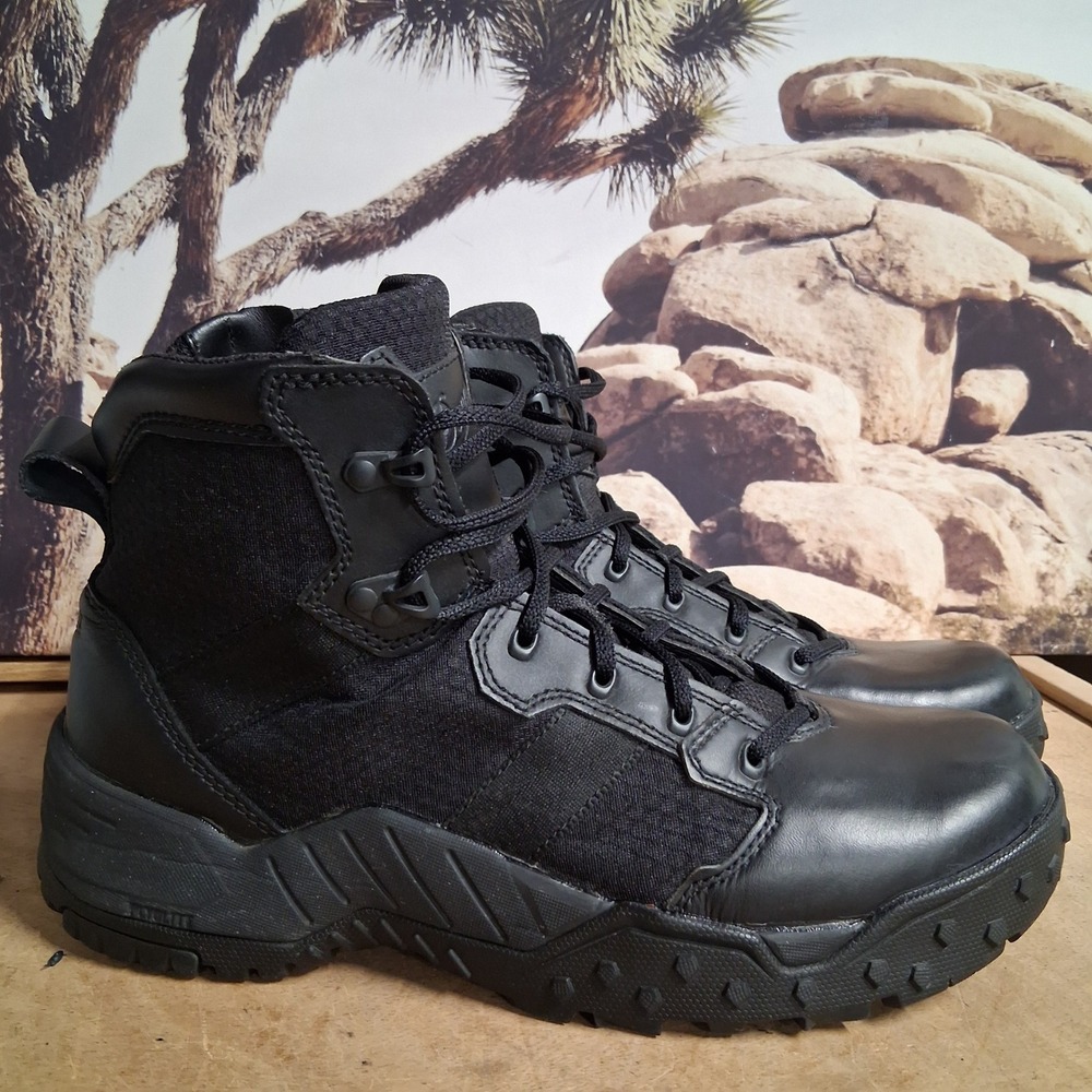 Danner Scorch Side-Zip Tactical Boots Mens 10.5 Black Leather 21231 WORN ONCE!